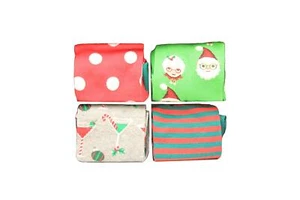 HOTSOX Women's Socks 4 pair Combo Gift Box Christmas Theme. Shoe Size 4-10 - Picture 1 of 1