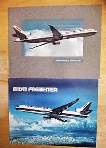 McDonnell Douglas MD-11F + MD-12 2 tarjetas fotográficas de datos impresas s 8 1/2 x 11 - Imagen 1 de 2