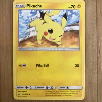 Pikachu - 54/214 - Common x1 - Very Lightly Played - SM Unbroken Bonds - Image 1 of 2