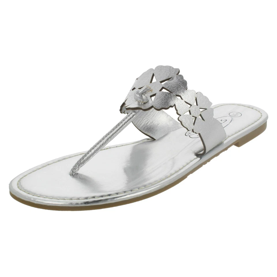 Sandalia De Dedo Plana Spot On Para Damas - Imagen 1 de 1