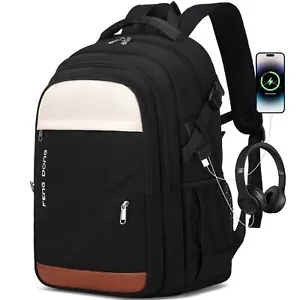 17.3 inch Large Laptop Backpack Travel College Backpack Waterproof Bookbag fo... - Picture 1 of 6