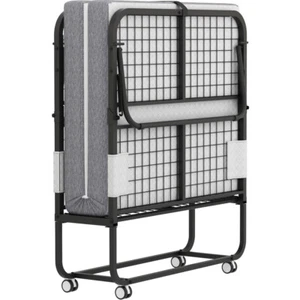 Folding Bed with 5" Memory Foam Mattress Rollaway Guest Bed, Space-Saving Design - Picture 1 of 16