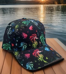 Ocean Inspired Multicolor Sea Creatures Printed Hat Buckle Back Unisex - Picture 1 of 13