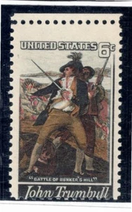 1361 6 Cent John Trumbull Top Margin Misperf - Picture 1 of 1