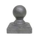 Cast Iron Ball Fence Finial Square Topper Post Caps - For 4 x 4" Posts