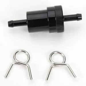 Emgo 14-34472 Black Anodized 1/4" Fuel Filter for Harley Chopper Motorcycles - Picture 1 of 1