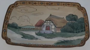 Rare Nippon Country Cottage Hand Painted Rectangular Dish - Picture 1 of 9