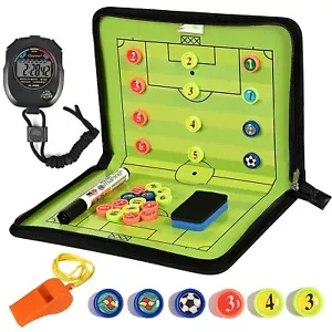 Fußball Taktiktafel Tragbar Trainer Taktikmappe Coachen Trainer-Mappe Fussball - Bild 1 von 21