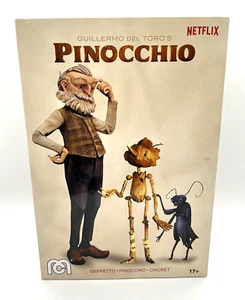 Juego de figuras Mego Guillermo del Toro Pinocho edición limitada Geppetto Cricket - Imagen 1 de 8