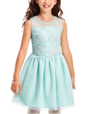 NWOT Girl’s Children’s Place Blue Embroidered Bodice Tulle Dress Size 16 - Image 1 of 4