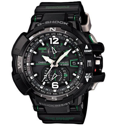 Casio G-Shock GW-A1100-1A3JF 54mm Black Resin Case with Black Resin Strap Men's Wristwatch