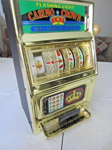 Slot machine vintage Waco Casino Crown Jackpot con campana e luce funziona benissimo Giappone - Foto 1 di 9