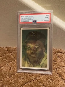 Carta Sportflics Jackie Robinson PSA 9 Dodgers 1986 nuova custodia pulita - Foto 1 di 1