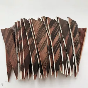 50PCS 3IN Camouflage Brown Shield Archery Arrow Feather Fletches RW LW - Picture 1 of 5