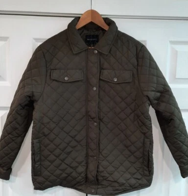 Brave Soul Women's Quilted Padded Lightweight   Short Jacket Khaki Green Bnwt S - Image 1 of 4