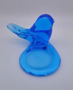 BLUEBIRD OF HAPPY Arte Vetro Portacandele Bird Trinket Piatto Leo Ward 1992 - Foto 1 di 8
