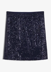 Pailletten-Rock Gr. 40 Dunkelblau Damenrock Minirock Party-Skirt Neu - Bild 1 von 1