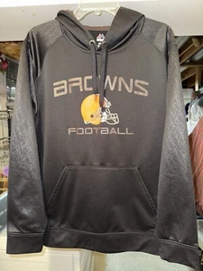 Cleveland Browns Hoodie-EUC-Size L-Worn Couple of Times-Diamond Sleeves-Majestic - Picture 1 of 5