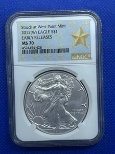 2017-W Silver Eagle $1 NGC MS 70 Early Releases - Picture 1 of 2