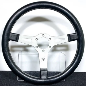 El mismo día Abarth cuero dirección radios plateados logotipo escorpión artículo 35 cm usado - Imagen 1 de 10