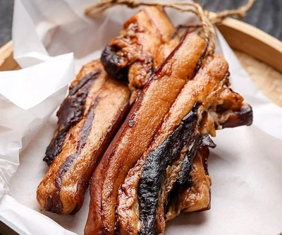 Chinese Style Bacon Cured Pork (Product of USA) Kam Yen Jan 五花腸肉 12 oz./ Pack - Image 1 of 4
