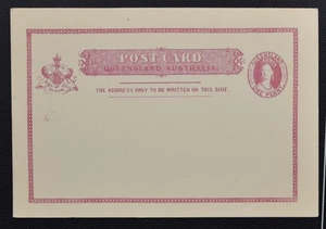AUSTRALIA Queensland State 1880s nice Mint QV Stationery Postal Card , PSC LooK - Picture 1 of 2