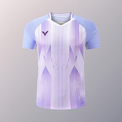 New victor badminton men's Tops table tennis sportswear clothes T-shirts Purple - Image 1 of 4