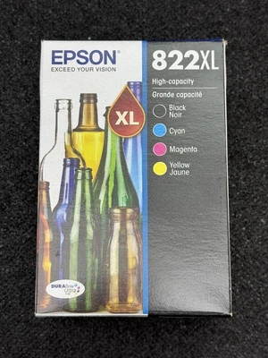 Epson 822XL Ink Cartridges Black Cyan Yellow Magenta Exp.2027 *Genuine*Sealed* - Image 1 of 2