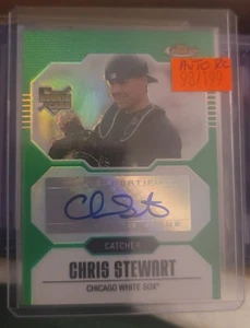 CHRIS STEWART 2007 Topps Finest Rookie Auto Green Refractor WHITE SOX /199 - Picture 1 of 1