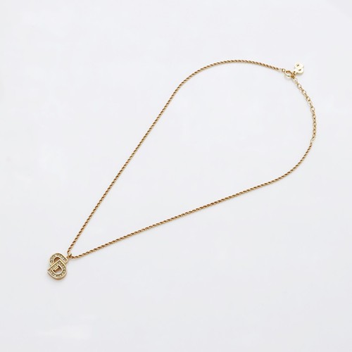 Collana Christian Dior CD logo strass oro WS9183