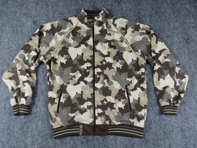 LRG Lifted Research Group Jacket Mens XL Brown Camo Leaves AOP Bomber Coat - Image 1 of 4