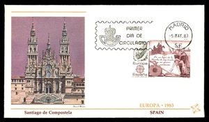 MayfairStamps Spain FDC 1983 Europa Santiago de Comostela Fleetwood First Day Co - Picture 1 of 2