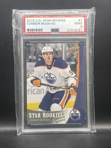 2015-16 UD Upper Deck Star Rookies Connor McDavid #1 PSA 9 COME NUOVO RC Rookie - Foto 1 di 2