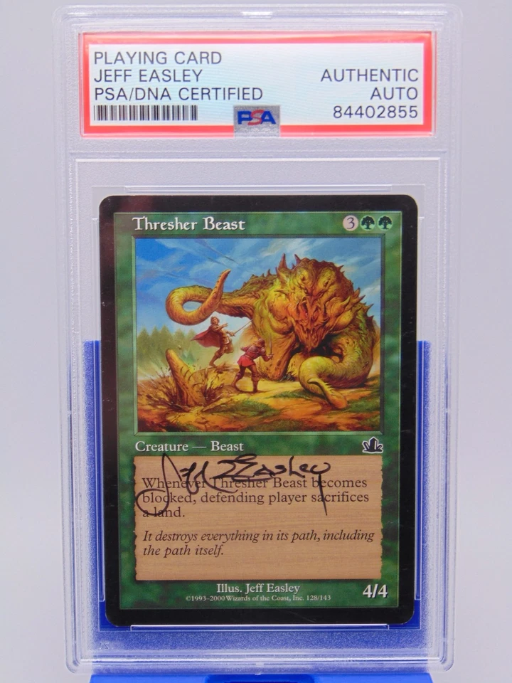 JEFF EASLEY Signed Artist Proof MTG Magic Car Thresher Beast PSA DNA Authentic - Image 1 of 4