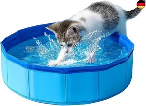 Katzenpool Klein, 30×10cm Katzen Planschbecken, Blau Hundepool für Kleine H - Bild 1 von 7