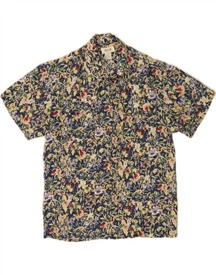 CEZAR Womens Oversized Shirt Blouse UK 10 Small Navy Blue Floral DE47 - Image 1 of 3