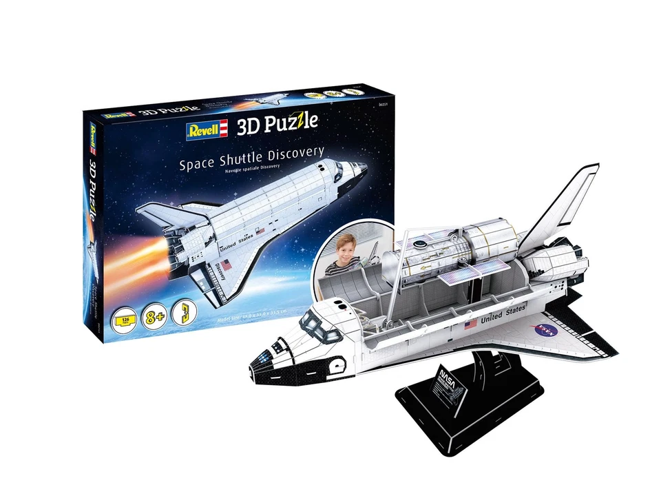 SPACE SHUTTLE DISCOVERY PUZZLE 3D Revell Kit Space Modellino Nuovo