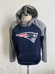 Nike New England Patriots Hoodie Sweatshirt Mens Large L NFL Football Blue Pullo - Picture 1 of 5