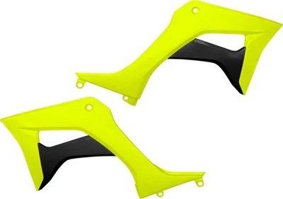 Пластиковая плащаница радиатора UFO — флуоресцентная желтая мотоциклетная грязь HO05600-DFLU - Изображение 1 из 3