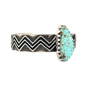 Philander & Shanibah Begay, Bracelet, Pilot Mountain Turquoise, Navajo, 6" - Picture 1 of 4