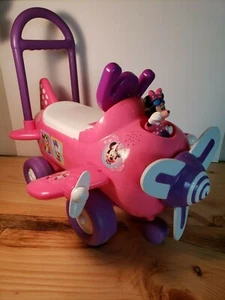 KIDDIELAND DISNEY MINNIE MOUSE RIDE-ON MUSICAL LIGHTED ACTIVITY PLANE - Picture 1 of 10