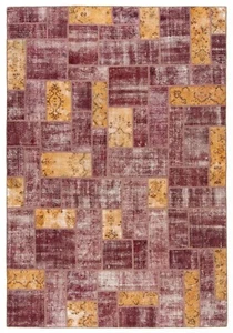 Patchwork Tissés à la Main Tapis Persan 318x218 cm-Orient Tapis Rug Vintage - Picture 1 of 6