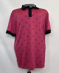 Kenneth Cole Pink Golf Cart App Mens Large Golf Polo Performance Sport Casual - Picture 1 of 11