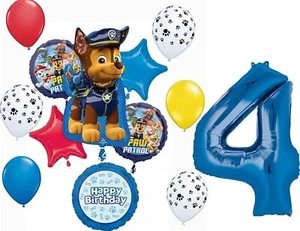 Anagramma Zampa Cuccioli sulla Pattuglia 4° Compleanno Festa Forniture Chase 13pz Palloncino - Foto 1 di 8