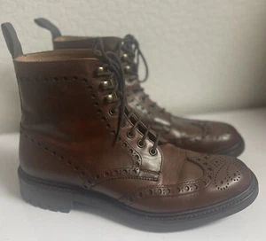 Joseph Cheaney & Sons Commando Leder Stiefeletten Tweed C Größe UK 9 EU 43 - Bild 1 von 6