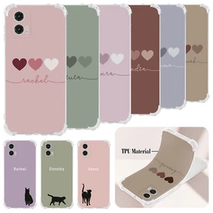 Custodia personalizzata cuore per Motorola E14 E15 G05 G85 G55 morbida trasparente cover telefono - Foto 1 di 66
