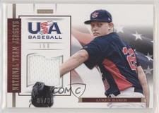 2012 Panini USA Baseball National Team 15U Jerseys /99 Luken Baker #3