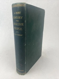 1886 Short History Of The English People By John Green Leather Antique Book Maps - Picture 1 of 21