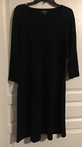 Abito maglione donna nero manica pizzo Nine West taglia L - Foto 1 di 12