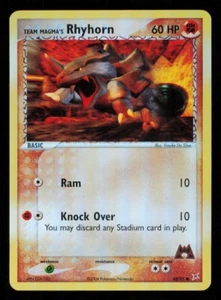 Pokemon Karte Team Magma's Rhyhorn 68/95 Reverse Holo Magma vs Aqua Foil 2004 NM - Bild 1 von 2